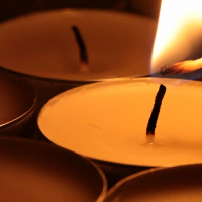 Lighting a candle